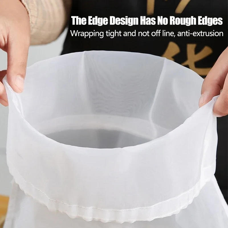 Description Picture 5 of itemColander Reusable Yogurt Tea Cheese Brew Food Fabric Home Nylon Soy Milk Wine Nut Cloth Brewing Mesh Filter Bag Water Strainer