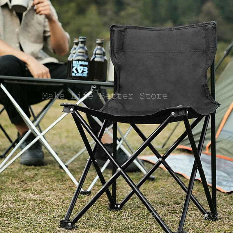 Description Picture 6 of itemChairs Outdoor Camping Chair Portable Small Fishing Folding Moon Chair Backrest With Footrest Hike Foldable Beach Chair