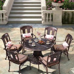 Outdoor tables and chairs combination villa garden cast aluminum tables and chairs outdoor iron terrace courtyard Club leisure f
