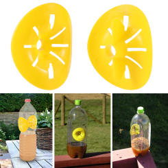 Wasp Trap Catcher Flower Shape Flying Insects Funnel Trap Bee Hornet Catcher Garden Outdoor Hanging Pest Control Tool 5/10/20Pcs