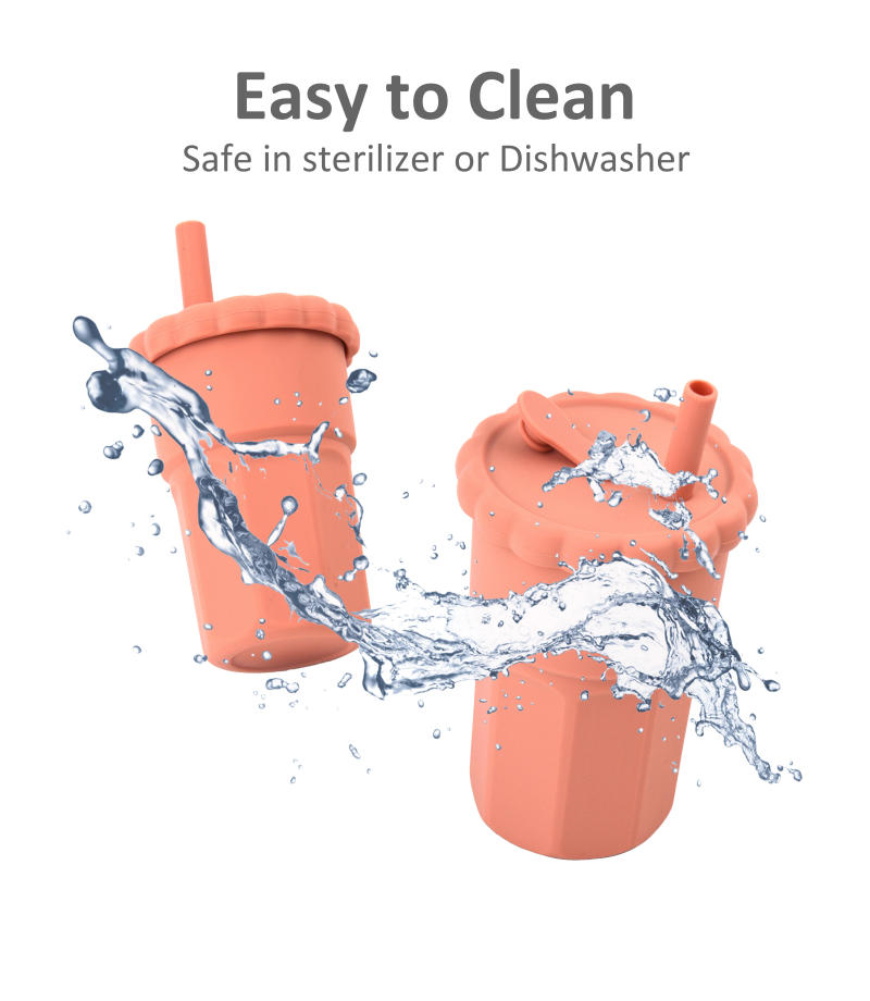 Description Picture 5 of item200ML Silicone Drinking Cup sippy Kids Learning Cup Silicone Baby Straw Cup With Cover