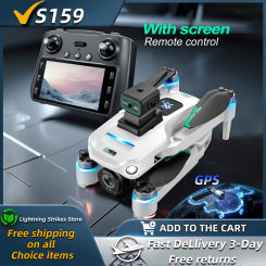 S159 LCD Remote Control GPS Drone 4K Profesional Camera Obstacle Avoidance Aerial Photography Optical Flow Foldable Quadcopter