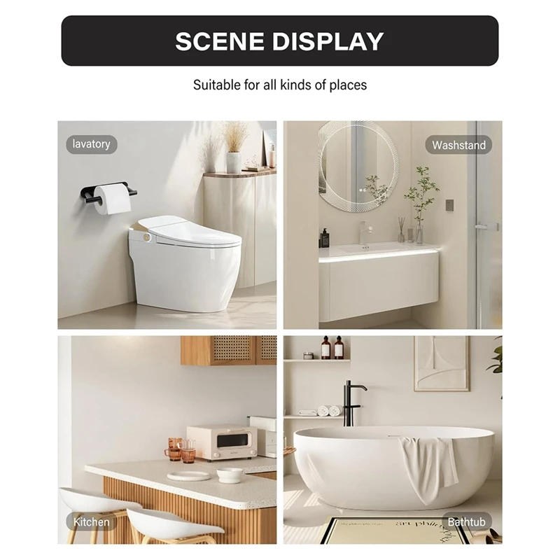 Description Picture 5 of itemToilet Paper Holder,Adhesive Toilet Paper Holder Tissue Holder For Bathroom Wall Mounted Or Self-Adhesive Stainless Stee