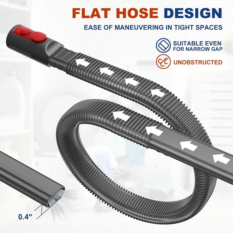 Description Picture 6 of itemHot Dryer Vent Cleaner Kit And Crevice Tool For Dyson V7 V8 V10 V11 V12 V15 Vacuum Attachment Removes Deep Lint Adapter