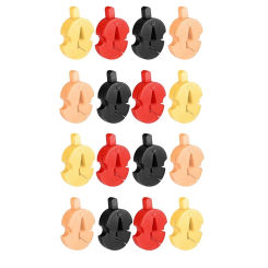 16PCS Tourte Style Violin Silencer Single Hole Practice Mute For All Violins Small Violas Ultra Practice Silencer Multicolor