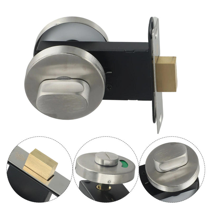 Description Picture 4 of itemBathroom Indicator Bolt Privacy WC Toilet Door Lock Public Toilet Stainless Steel Latch Lock For Shower Cubicles & Bathroom