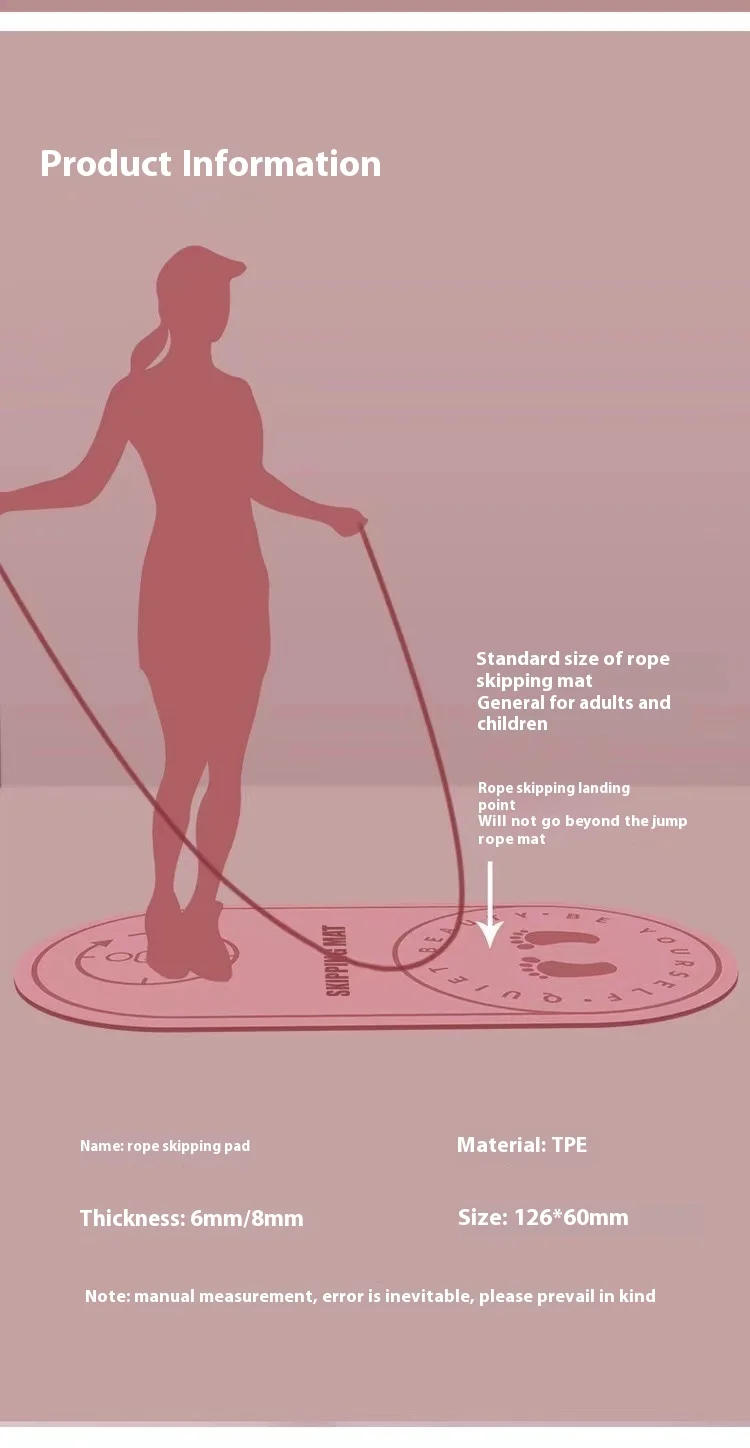 Description Picture 6 of item6/8MM TPE Fitness Yoga Mat  Anti-noice Non-Slip Extra Thick Support Gymnastics Mat  Aerobics Pilates Mat Indoor Fitness Equipmen