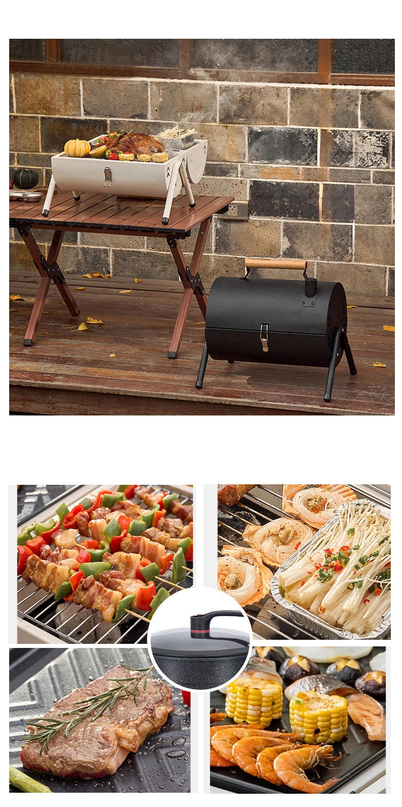 Description Picture 3 of itemCustomized Folding Portable Bbq Grill Practical Black Outdoor Bbq Grill