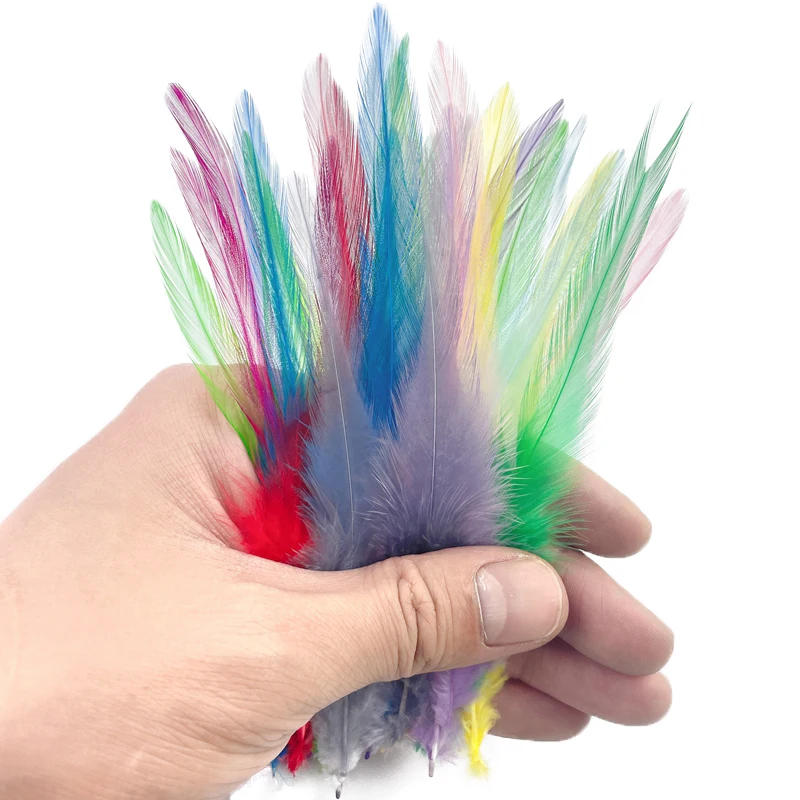 Description Picture 6 of item20Pcs Colored Pheasant Feathers for Needlework Jewelry Handicrafts Plumes Chicken Dream Catcher Fly Tying Materials Accessories