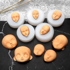 Dolls Face Silicone Mold Fondant Molds DIY Cake Decorating Tools Sugarcrafts Clay Chocolate Gumpaste Molds Baking Tools