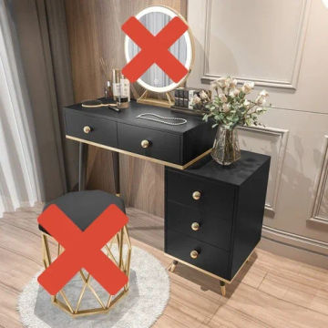 Small Apartment Dressing Table Black Nordic Makeup Desk Bedroom Furniture Modern Minimalist Tocador Maquillaje Household Items