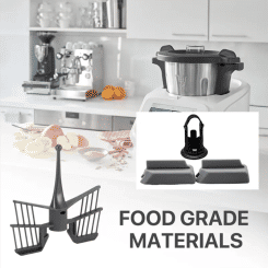 B89B-Burning Protection Mixing Attachment Whisk Butterfly Mixing Attachment Mixer Replacement Part Attachment Suitable For TM5 &