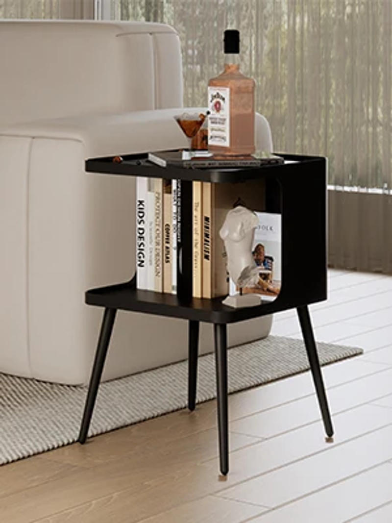 Description Picture 3 of itemSide Table,Small Metal Nightstand,Bedside Table,Open Storage for Living Room Bedroom Office Small Space Sofa
