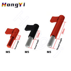M5 Thumb Screws Aluminum Alloy L Shape Screws Adjustable Handle Knob Tighten Screw for Motion Camera SLR Rail Rod Slider