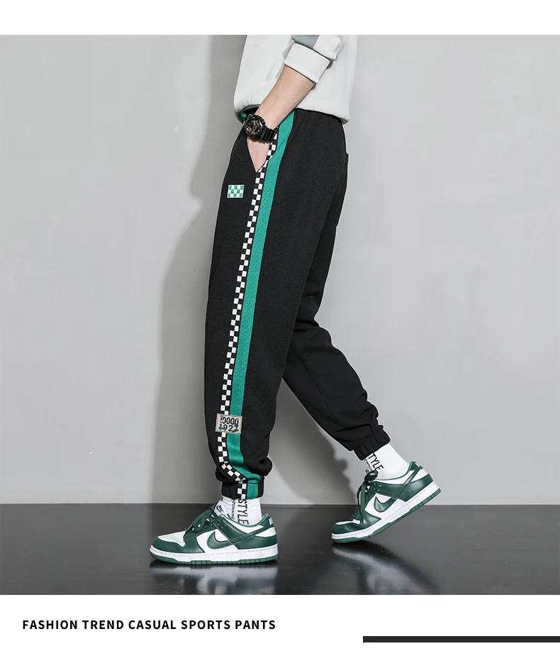 Description Picture 6 of itemSpring New Men's Leggings Casual Pants Hong Kong Style Versatile Fashion Men's Loose Sports Pants M-5XL