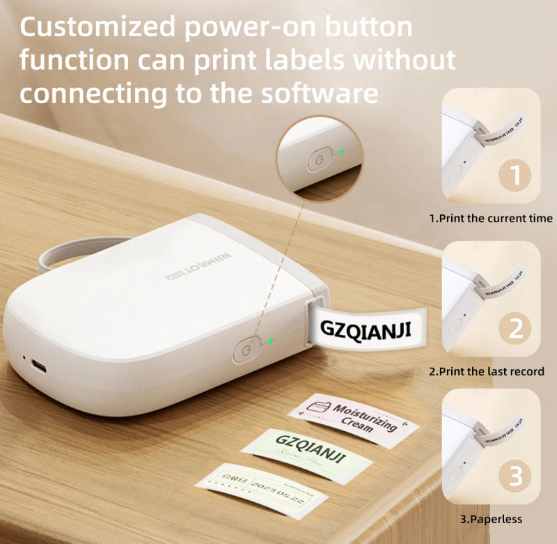 Description Picture 3 of item300dpi Niimbot D11 Mini Portable Thermal Printer Thermal Adhesive Label Maker Lightweight Printer For Stickers Label Machine New