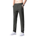 Chic Men Trousers Soft Pockets Slim Fit Zipper Button Closure Men Trousers  Men Summer Pants Daily Wear