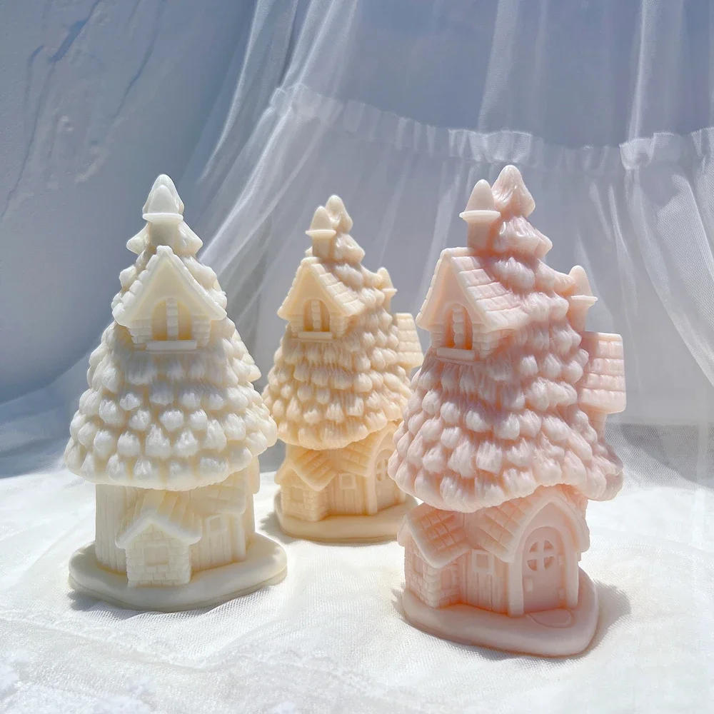 Description Picture 6 of itemChristmas Grand Spruce Lodge Silicone Candle Mold Christmas Tree Silicone Mold Dinner Soy Wax Silicone Mould Christmas Decor
