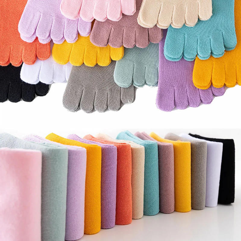 Description Picture 2 of itemSpring Summer Women's Short Five Finger Socks Candy Color Ankle Socks Sweat absorption Breathable Cotton Split Toe Socks 5 Toes