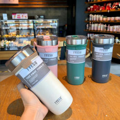 Tyeso Cup Thermal Thermos Car Water Bottle With Straw 550/710ML Thermal Cup for Beer Stainless Steel Coffee Mug Vacuum Flasks