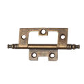 Antique Bronze Flush Hinge Butt Hinge with Finial, Cabinet Hardware