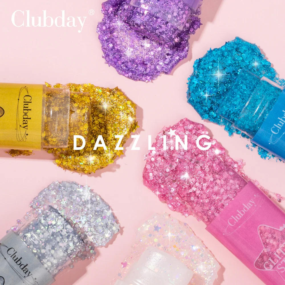 Description Picture 5 of item6 Color Sequins Glitter Gel Stick White Silver Pink Eyeshadow Face Body Painting Brighten Stage Makeup Flash Loose Sequins Cream