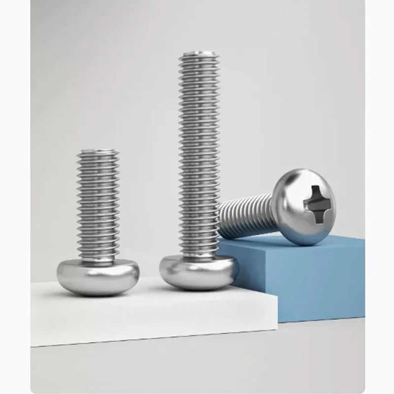 Stainless steel round head cross screw pan