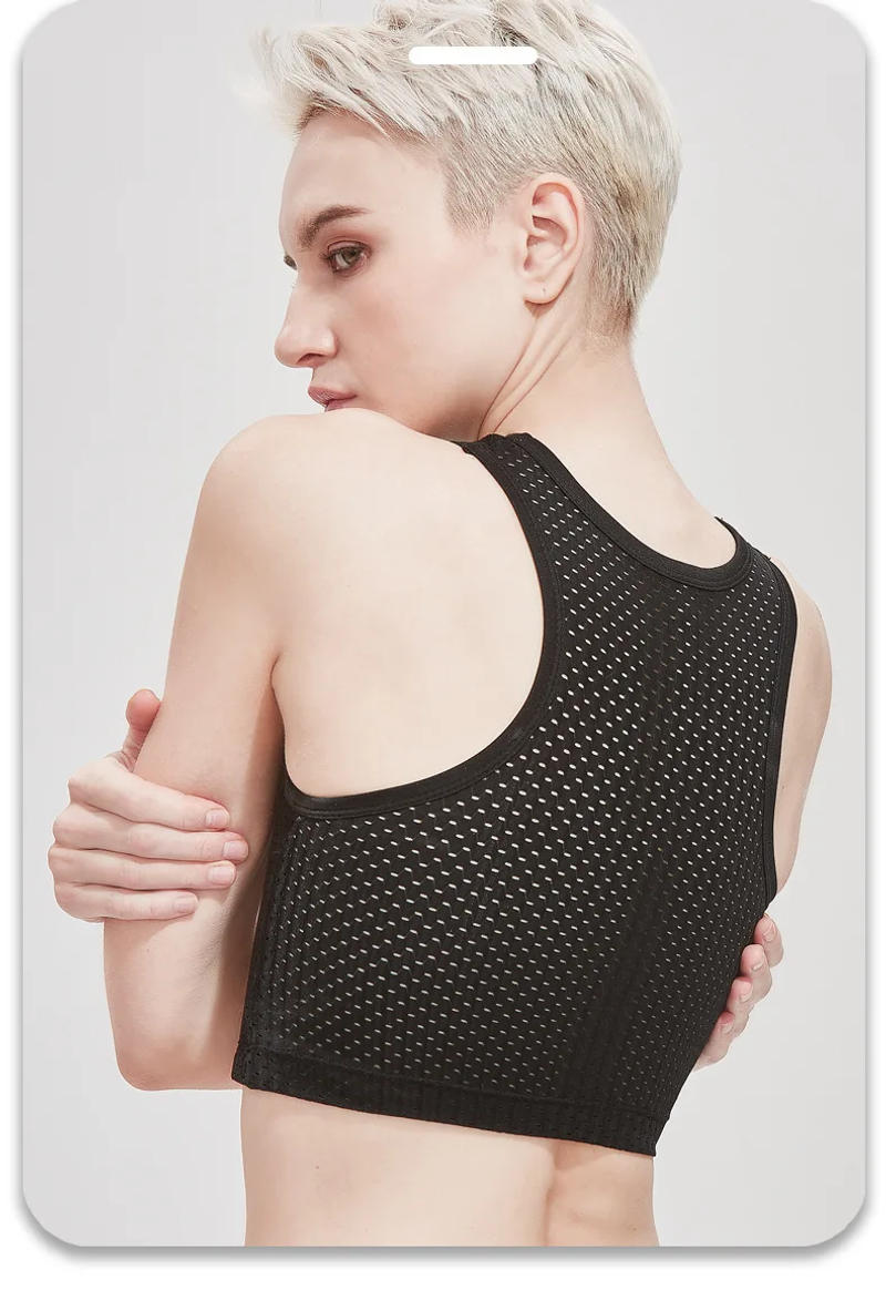 Description Picture 6 of itemHollow Out Breathable Chest Binder Women Lesbian FTM Corset Top Summer Thin Short Vest Underwear Les Tank Top Shaper Bustier