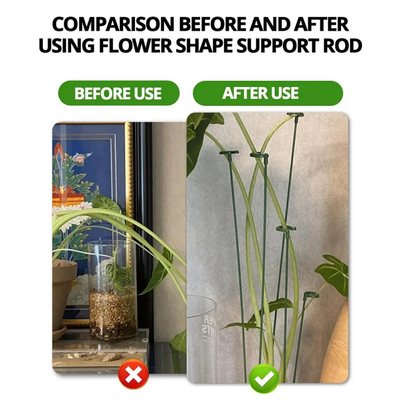 Description Picture 6 of item5/10PCS Plants Support Rod Reusable Fixed Stick for Plants Stand Support Flower Vine Climbing Bracket Gardening Accsesories