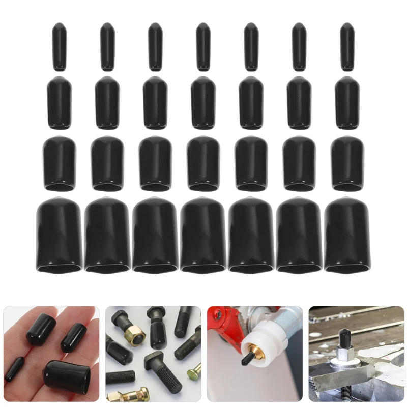 Description Picture 6 of item80pcs Thread Protector Rubber Tip Bolt Cover Cap Carburetor Vacuum Plug Tubing Post Cover