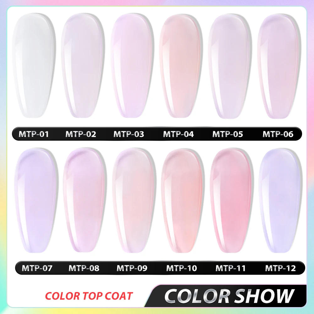 Description Picture 3 of itemDEROI 8ml Super Milky Gel No Wipe Top Coat for Nail Art Natural Pink UV Glitter Topcoat Varnish Manicure Clear Nail Polish Matte