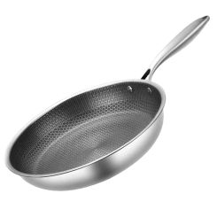 Stainless Steel Frying Pan Kitchen Skillet Egg Frying Pan Non-Sticky Cooking Pan Frying Pan Kitchen Accessories