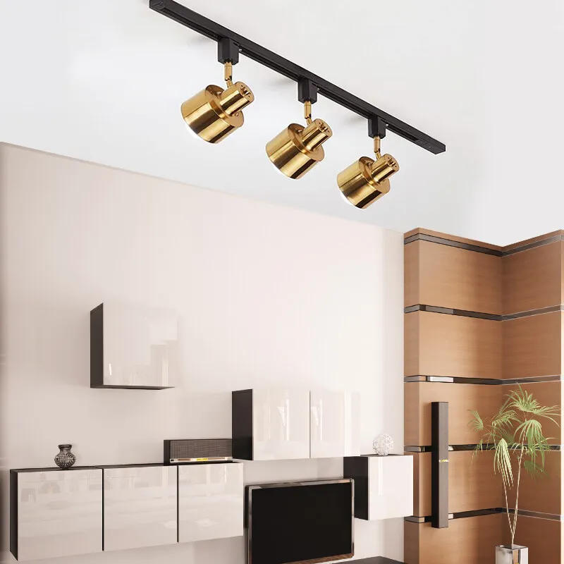 Description Picture 4 of itemLED Gold Track light GU10 Ceiling Spotlight Industrial Track Lamp Bar Exhibition Clothing Store Light