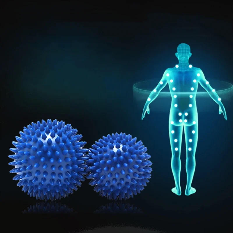 Description Picture 2 of item7cm Fitness Physiotherapy PVC Ball Hard Spiked Massage Ball Relieve Plantar Fasciitis Portable Equipment Body Building Sports