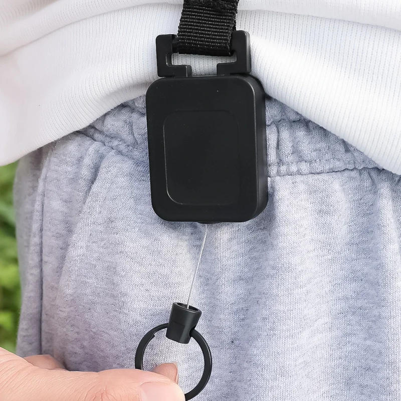 Description Picture 4 of item1PC High Quality Steel Wire Retractable Badge Reels Multi-purpose Molle Backpack Hooks Outdoor Fishing Climbing Accessories