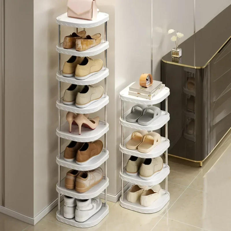 Description Picture 6 of itemSimple Multi-Layer Shoe Organizer 5-6 Tier Narrow Shoe Racks Plastic Storage Cabinet Bedroom Household High-capacity Shoes Rack