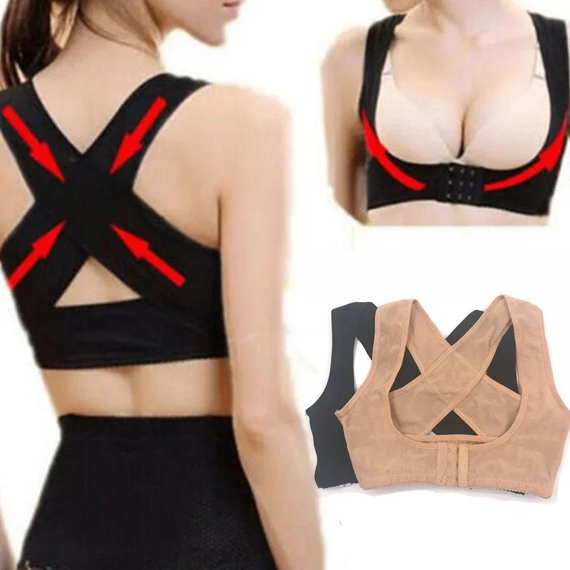Description Picture 3 of item1PC Adjustable Women Back Chest Support Belt Back Posture Corrector Orthotics Posture Correction Brace Rectify Corset Bone Care