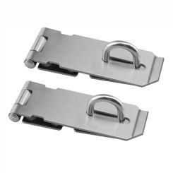 Burglar-proof Padlock Hasp 90 Degree Right Angle Stainless Steel Door Buckle Household Gate Bolt Without Screws Hardware