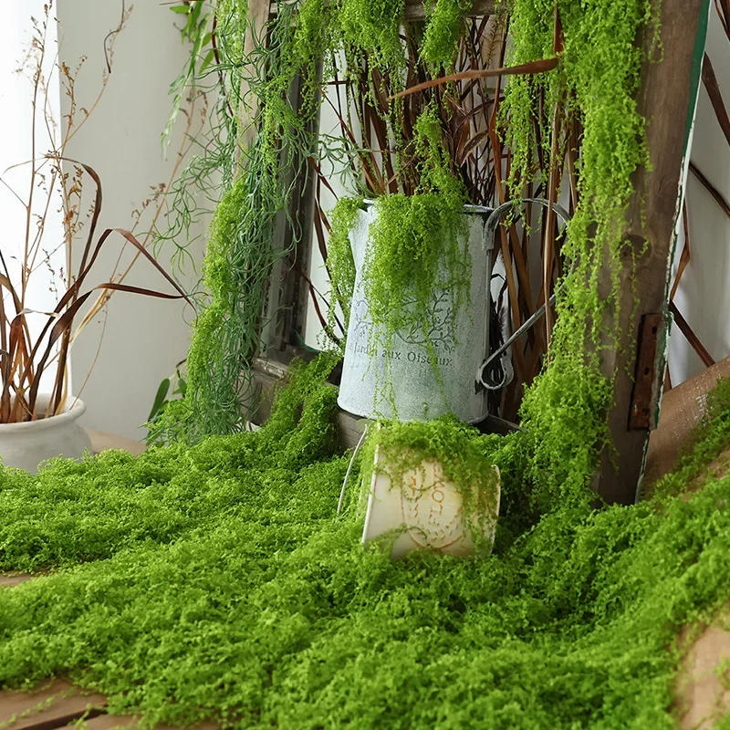 Description Picture 6 of item1pc fake plants home decor Simulated moss turf biomimetic artificial moss micro landscape layout ornaments lawn bonsai
