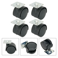 Set of 4 Replaceable Swivel Plate 40mm Castor Wheels Durable Built Easy Installation Used for Various Purposes