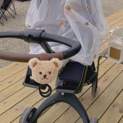 Cute Bear Baby Bag Stroller Hook Pram Rotate 360 Degree Rotatable Cart Organizer Pram Hook Stroller Accessories Mummy Bag Hook