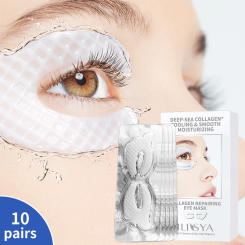 Collagen eye mask is rich in collagen effectively reduces the fine lines around the eyes tightens the skin moisturizes the skin