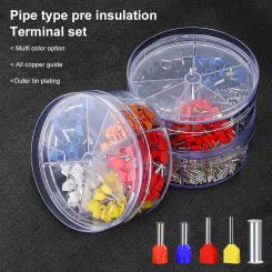 VE/TE/EN Series Insulated Terminal Block Wire End Crimp Sleeve Terminal Cable Wire Connector Electrical Tube Terminal Set