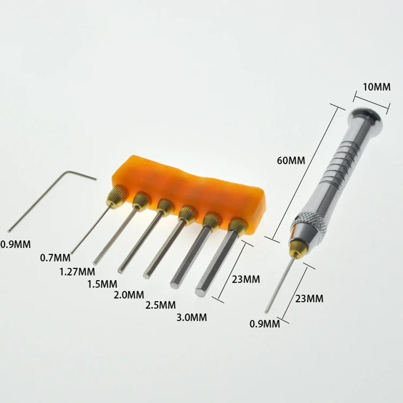 Description Picture 2 of item1Set 0.7-3.0mm Watch Repair Mini Hexagon Hex Screwdriver Allen Key Set Wrench Tool Kit Spanner for JB Fifty Fathoms Caso etc