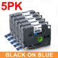 Black on Blue-5PK