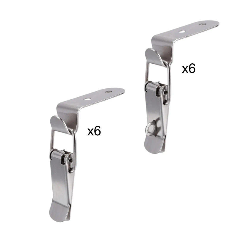 Description Picture 3 of item6x 90 Degree Buckle Hook Lock Bolt Hasp Latch Lock Bolt for Cabinet Door Box