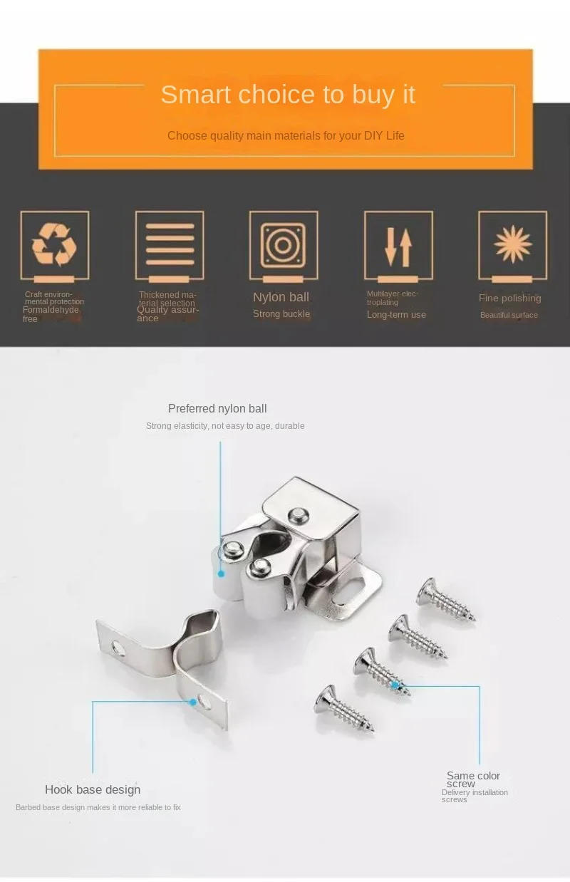 Description Picture 5 of itemAccessories Bag Magnet Cabinet Catches Door Stop Closer Stoppers Damper Buffer for Wardrobe Hardware Furniture Fittings