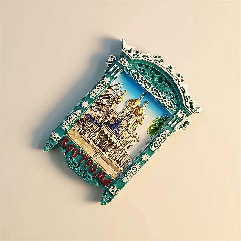 Description Picture 4 of itemRussia,Kostroma,Resurrection Church,3D Stereoscopic,Tourism souvenirs,Resin painting,Decoration home,Refrigerator magnets