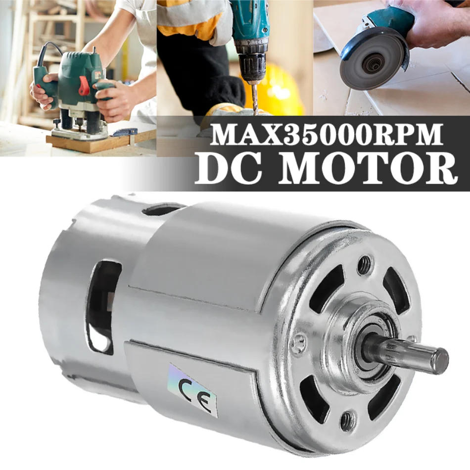 Description Picture 4 of item775 DC Motor Max 21000RPM DC 12V-24V Ball Bearing Large Torque High Power Low Noise Gear Motor Electronic Component Motor
