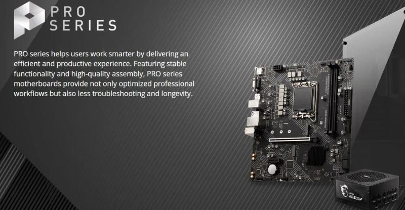 Description Picture 3 of itemH610 Motherboard MSI PRO H610M-G DDR4 for Core i7 14700K 13700K 12700KF LGA 1700 Motherboard for i5 12400 12400F 12600KF 13600K